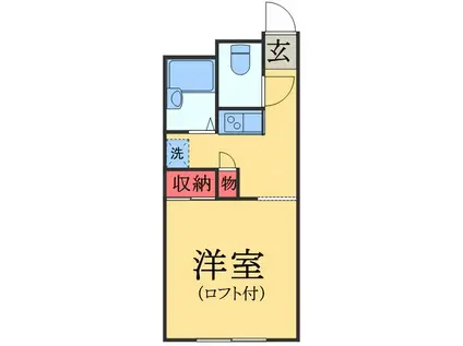 LPクレストA(1K/1階)の間取り写真