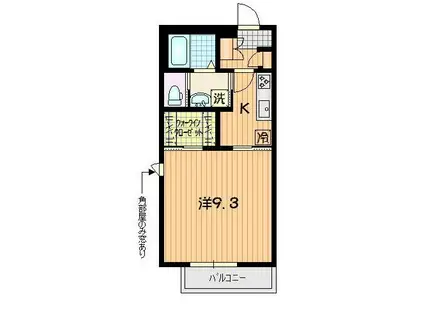 SHAMAISON PLANT B(1K/2階)の間取り写真