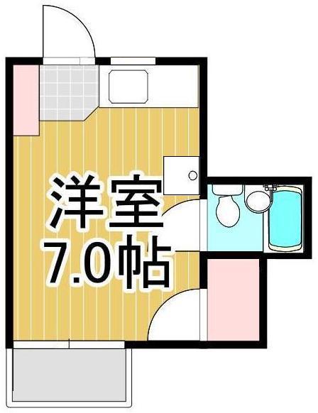 サンハイムひばりヶ丘(ワンルーム/1階)の間取り写真