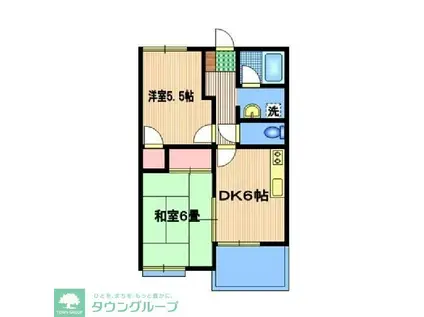 富士ハイツ(2DK/2階)の間取り写真