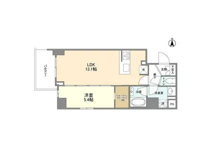 コンフォリア桜上水(1LDK/6階)の間取り写真