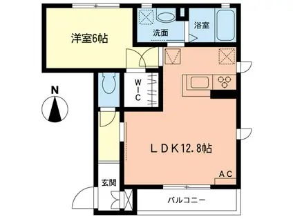 シャルマンII(1LDK/1階)の間取り写真