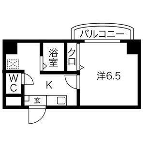 万宝マンション(1K/5階)の間取り写真