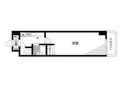 グレース東神田(1K/2階)の間取り写真
