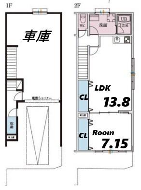 WORKINGBASE伊丹ウエスト(1LDK/1階)の間取り写真