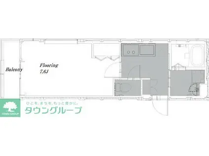 ログライフ上用賀(1K/1階)の間取り写真