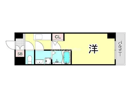 フレアコート甲南(1K/3階)の間取り写真