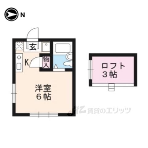 カーサレモーネ(1K/2階)の間取り写真