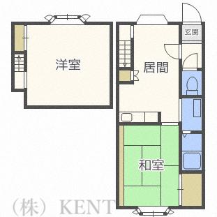 ロジェ発寒(2LDK/2階)の間取り写真