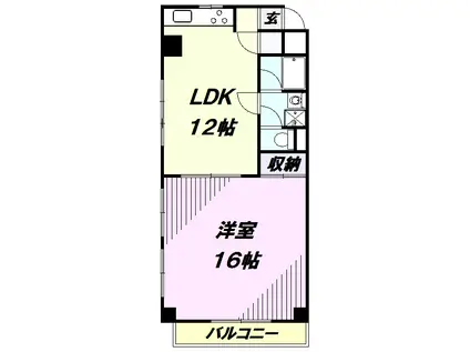 SAYAMA FLAT(1LDK/2階)の間取り写真