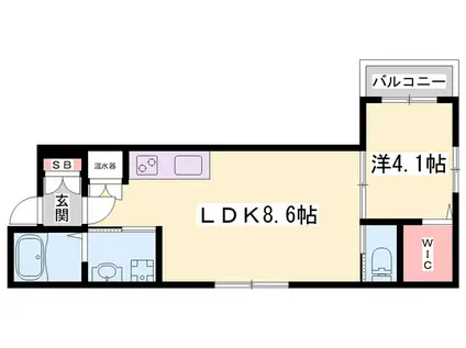 F ASECIA 神屋町(1LDK/3階)の間取り写真