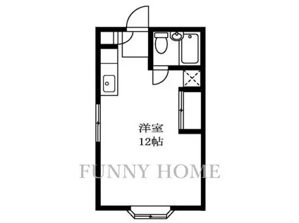 アルス下馬(ワンルーム/2階)の間取り写真