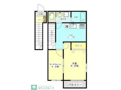 CASA FELICE(1SK/2階)の間取り写真