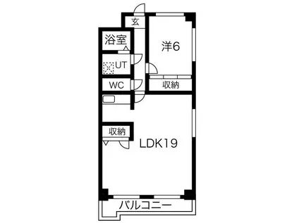 LE COCON守山(1LDK/2階)の間取り写真