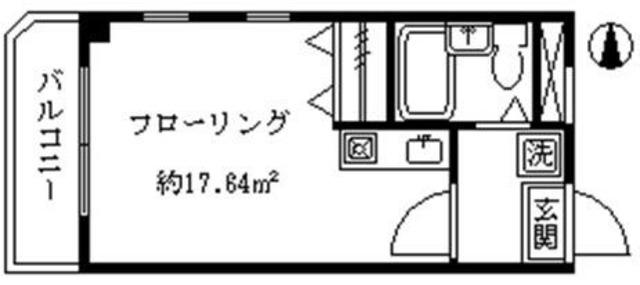 インペリアル野方(ワンルーム/1階)の間取り写真