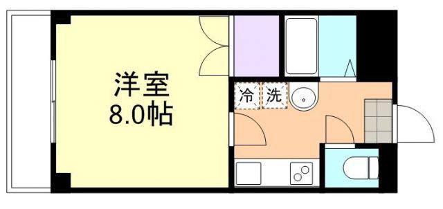 プリード倉敷(1K/5階)の間取り写真