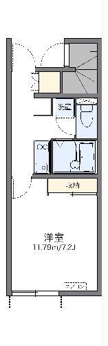 レオネクストヴィラ東町(1K/1階)の間取り写真