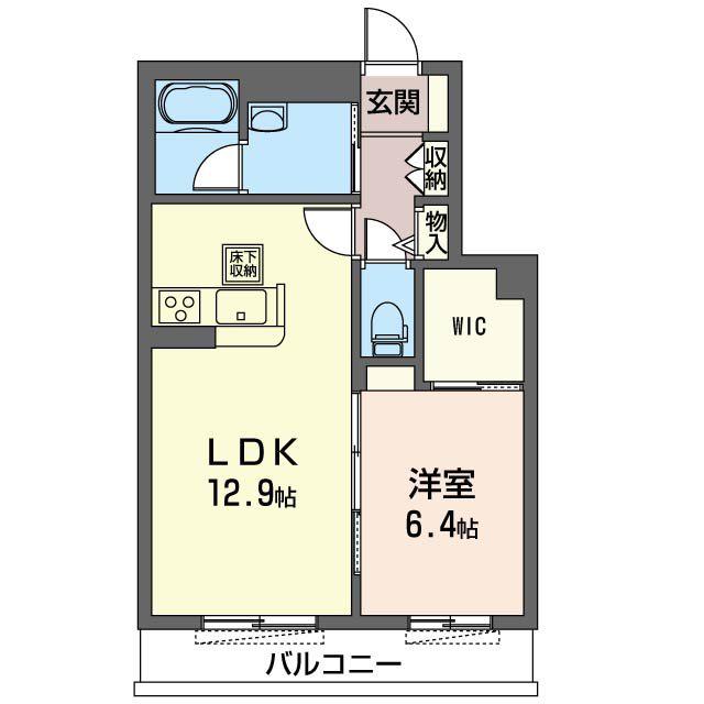 コンフォート ミエル(1LDK/1階)の間取り写真