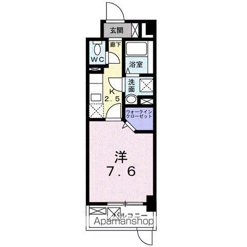LINO(1K/1階)の間取り写真