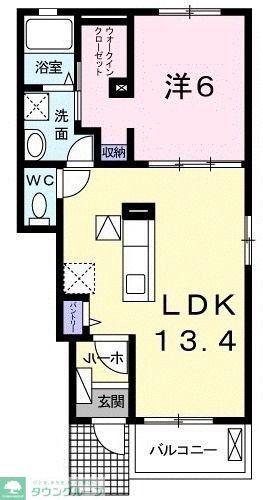ノーブル・パレスIII(1LDK/1階)の間取り写真
