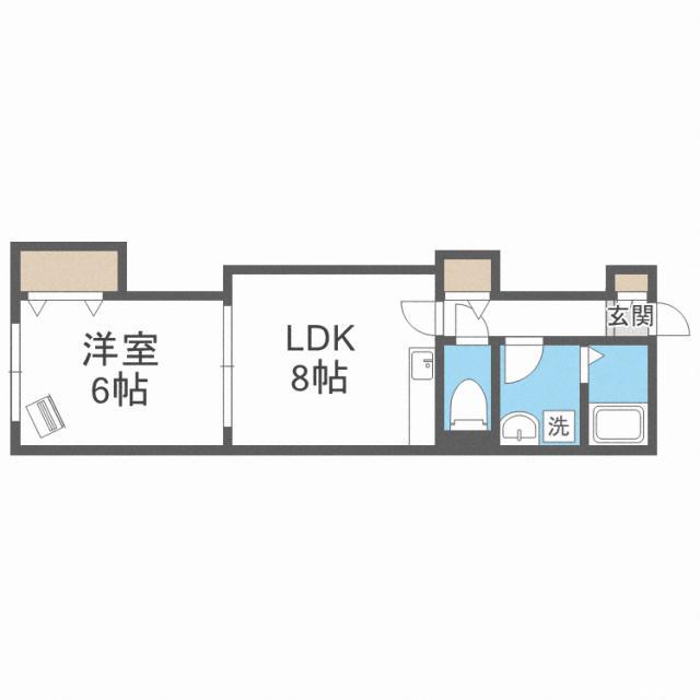 グランメゾン22(1LDK/4階)の間取り写真