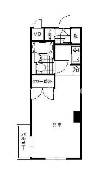 セントヒルズ西台第2(ワンルーム/3階)の間取り写真