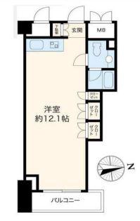 VORT恵比寿DUAL`S(ワンルーム/3階)の間取り写真