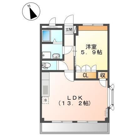 アンシャンテ曙(1LDK/2階)の間取り写真