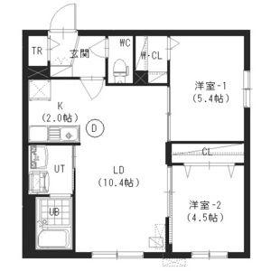 ルプリーズ澄川(2LDK/3階)の間取り写真