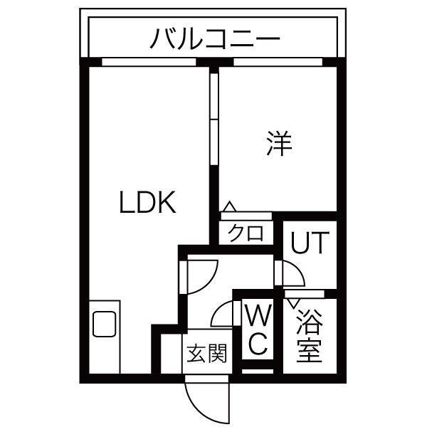 グランメゾン南4条(1LDK/3階)の間取り写真