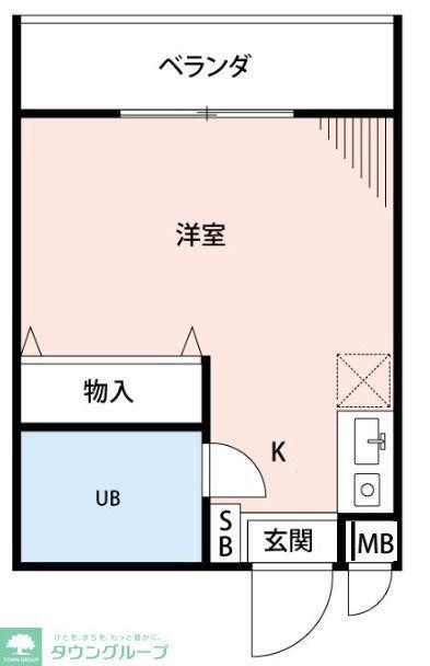 メゾンパシフィコ(ワンルーム/2階)の間取り写真