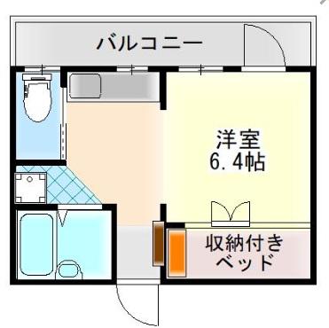 ヒルハイツ(1DK/1階)の間取り写真