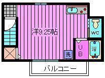 天沼2丁目アパート(ワンルーム/2階)の間取り写真