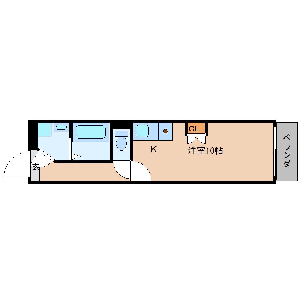 サンプラザ神楽(ワンルーム/6階)の間取り写真