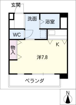フローレンス青山(ワンルーム/3階)の間取り写真