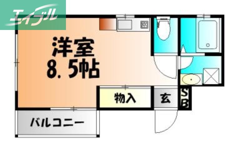 コーポTM(ワンルーム/2階)の間取り写真