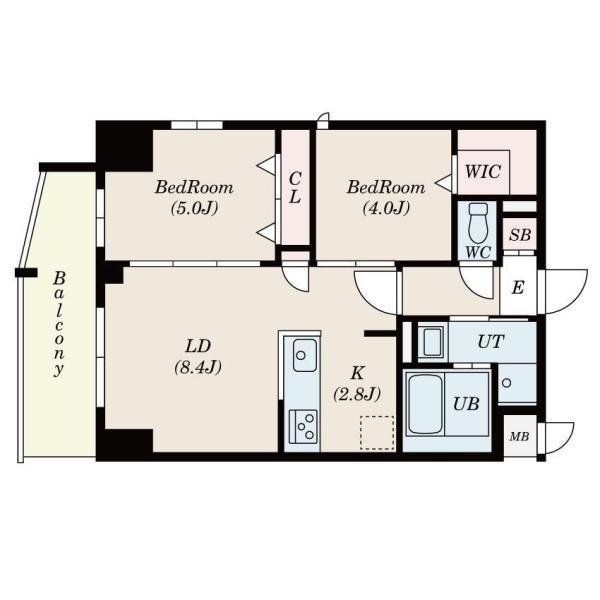 S-RESIDENCE名島(2LDK/3階)の間取り写真