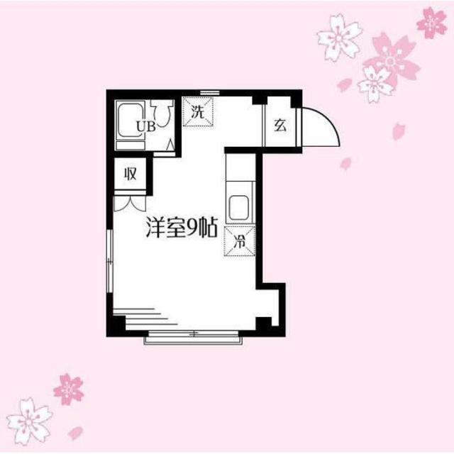 スクエア矢部(ワンルーム/2階)の間取り写真