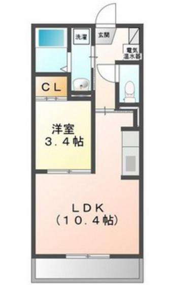 SIDE-S(1LDK/5階)の間取り写真
