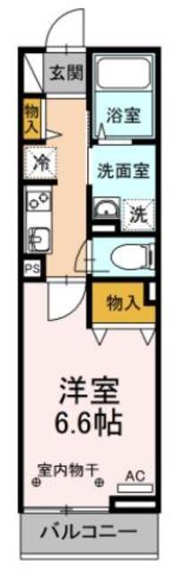 シエルメール(1K/1階)の間取り写真