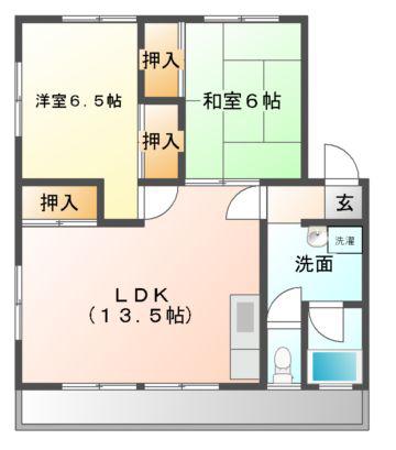 第4マルホビル(2LDK/2階)の間取り写真