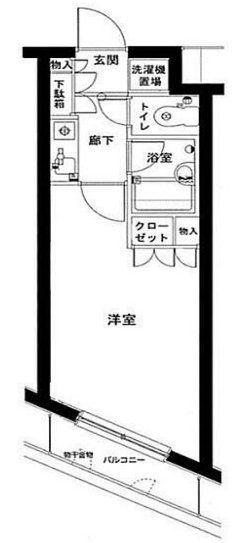 メインステージ蒲田(1K/5階)の間取り写真
