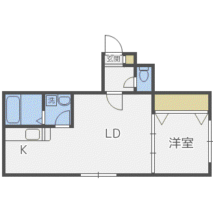 LEIA東札幌(1LDK/2階)の間取り写真