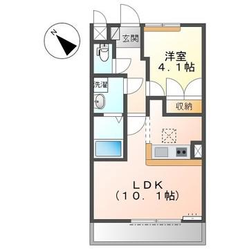 ライブリーレジデンス(1LDK/1階)の間取り写真