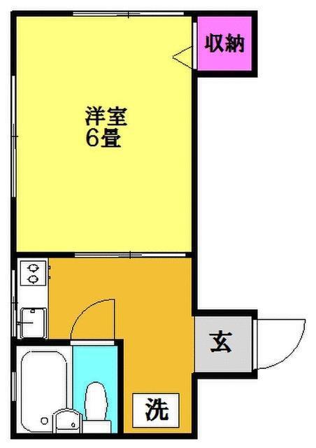 コーポ長谷川(1K/2階)の間取り写真