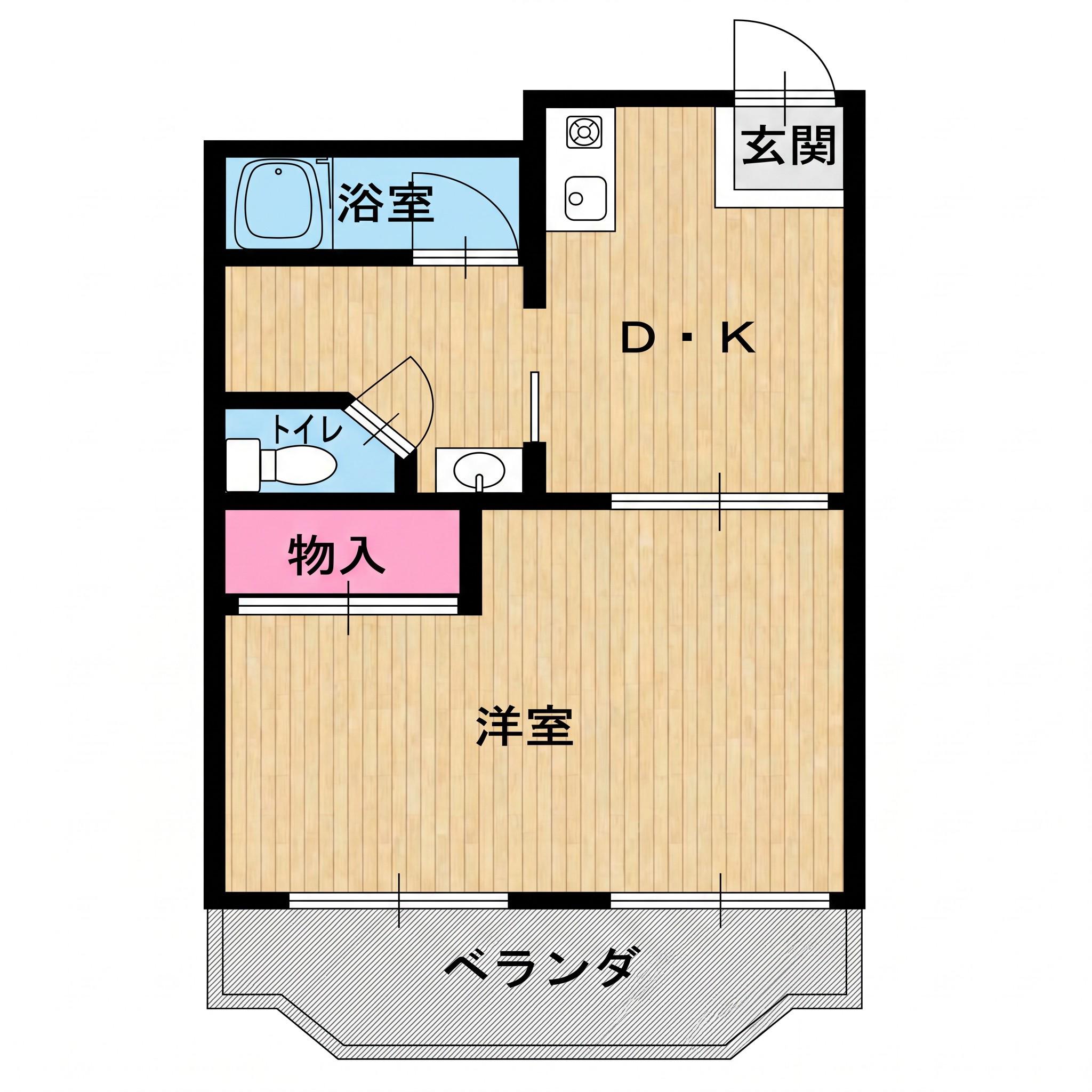 シティーライフ有萬(1DK/4階)の間取り写真