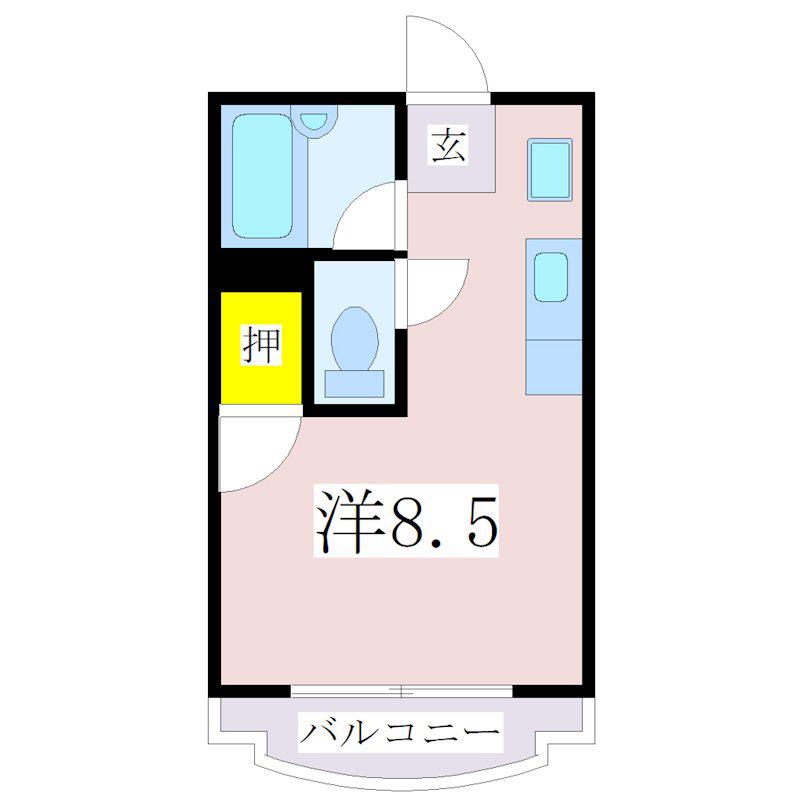 エスペール21鴨池(ワンルーム/4階)の間取り写真