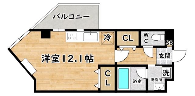 HOTAKA(ワンルーム/5階)の間取り写真