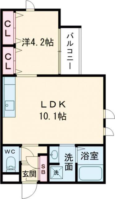 門真市五月田町PJ(1LDK/1階)の間取り写真