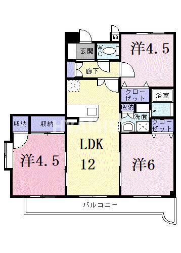 ANNEX31-V(3LDK/5階)の間取り写真